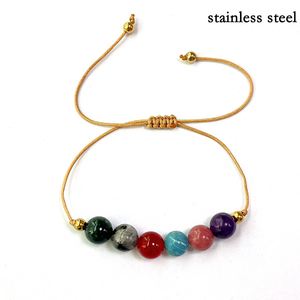 Bracelet en pierre naturelle avec perles de verre colorées, design personnalisé, potentiel de marketing viral, esprit divin et féminin - Product Image 3
