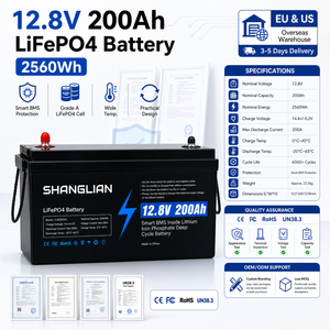 แบตเตอรี่ LiFePO4 12.8V 200Ah 6000 รอบการใช้งาน ระบบจัดการแบตเตอรี่อัจฉริยะ (BMS) ระดับ IP65 รับประกัน 3 ปี รองรับ OEM ODM ปรับแต่งโลโก้ได้ มีสินค้าในโปแลนด์ เหมาะสำหรับรถบ้านและระบบพลังงานแสงอาทิตย์ - Product Image 1