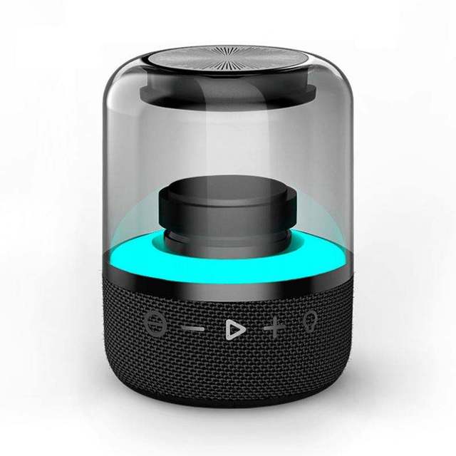 Top Seller Led Flashing Light Portable Speakers Portable Wireless Bluetooths for Bluetooths Speaker Outdoor for Iphonex Black