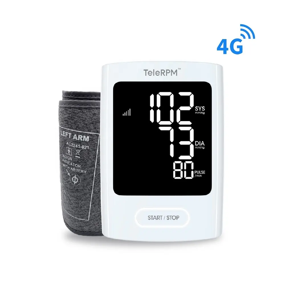 Ultra-easy-to-use Telemonitoring 4G Blood Pressure Machine Digital BP Machine Electronic Sphygmomanometer for the Elderly