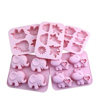 Moule en silicone HY à 6 cavités en forme de licorne, pour chocolat, savon, bougie, cire, plâtre, outils de pâtisserie