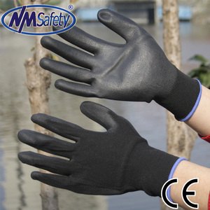 قفازات نايلون nmafete PU PU النخيل بعلامة CE قفازات عمل Nantong - Product Image 2