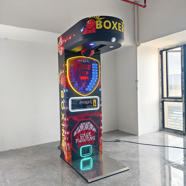 Street Play Amusement Coin Operated Box Automat Electronic Punching Game Hit Arcade Boxer Boxing Machine