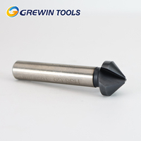 Foret à chanfreiner Grewin 90 degrés à 3 cannelures HSS M2 pour le chanfreinage des métaux