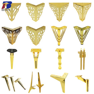 전문 크롬 골드 소파 발 커피 테이블 침대 지원 발 금속 가구 하드웨어 발 TV 캐비닛 다리 두꺼운 3 다리 - Product Image 5