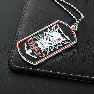 Collier en émail doux et personnalisé pour <span class=keywords><strong>hommes</strong></span>, étiquette de chien, avec chaîne, amusant, offre spéciale - Product Image 5