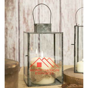 T Light <b>Candle</b> Lantern for Home Hotels & Restaurants Iron Tea Light <b>Candle</b> Holder Vintage Farmhouse Rustic Galvanized Iron - Product Image 6