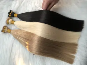 Stabiele Kwaliteit Dubbel Getrokken Remy Ombre 100% Russisch Menselijk Haar Groothandel Hand Gebonden Inslag Hair Extensions