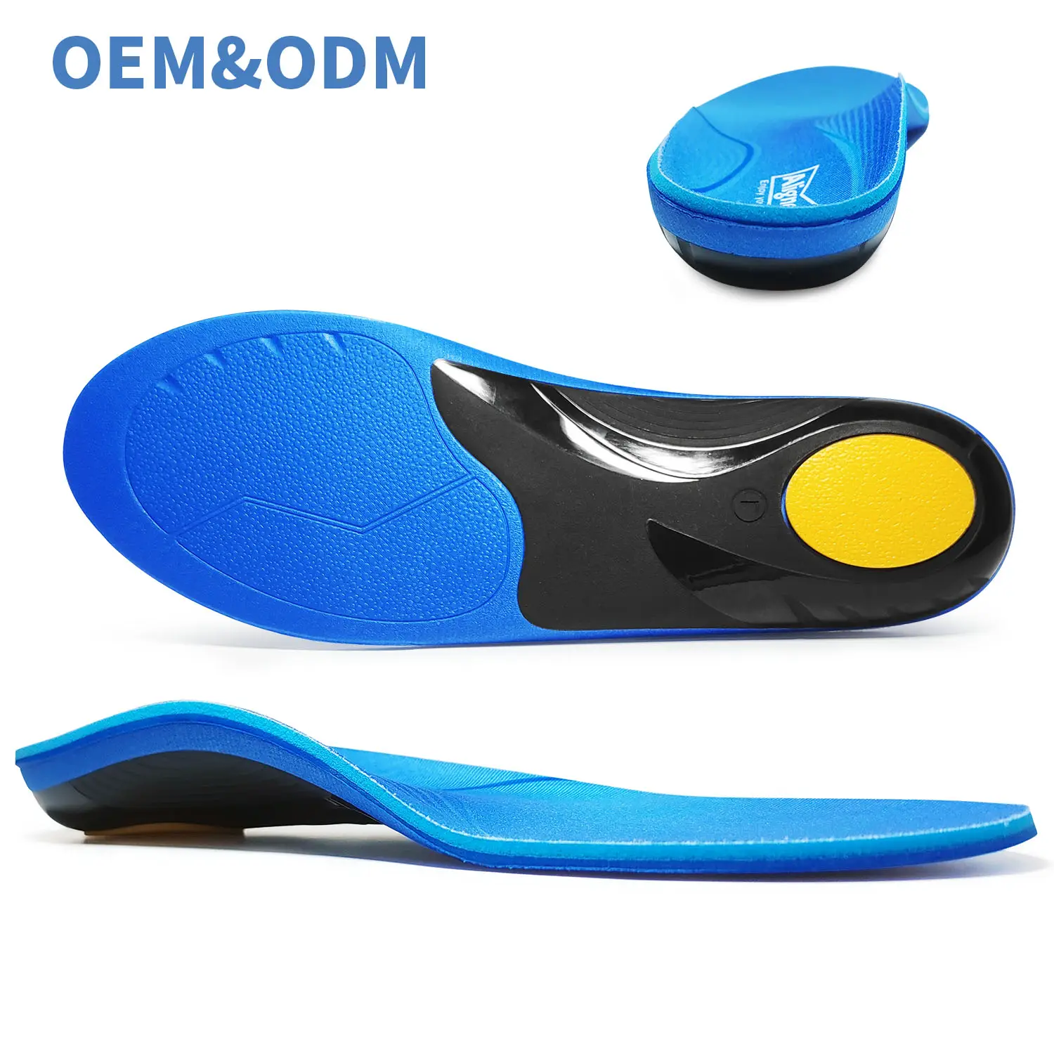 OEM ODM sol sepatu penopang lengkungan kaki jatuh ortopedi sisipan Orthotic untuk Plantar Fasciitis