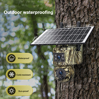 Tarjeta SIM 4G, cámara CCTV de doble lente, detección de movimiento con Panel Solar de 6W, cámara Solar DE SEGURIDAD impermeable para exteriores