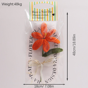 Handgemaakte Gehaakte Supermarkt Cadeau Boeket Hoge Kwaliteit Afgewerkte Roos Voor Ouderen Leraren Valentines & Easter Groothandel - Product Image 5