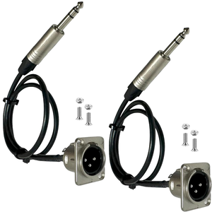 Conector <span class=keywords><strong>de</strong></span> teléfono estéreo <span class=keywords><strong>de</strong></span> 6,35mm macho <span class=keywords><strong>a</strong></span> D estilo montaje en Panel XLR 3 PIN conector hembra <span class=keywords><strong>Cable</strong></span> convertidor - Product Image 2