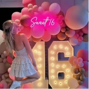 Insegna luminosa con lampadina Insegna con lettere in alluminio 3D Personalizzata per aziende IT È utilizzata per feste di compleanno, occasioni pubblicitarie per proposte di matrimonio - Product Image 4