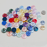 Kancing Resin Bentuk Mangkuk 2.9mm, Kancing Empat Lubang untuk Dekorasi Pakaian