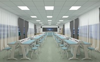 Table de laboratoire moderne en aluminium et résine phénolique pour étudiants, idéale pour les laboratoires de chimie, de biologie et de physique
