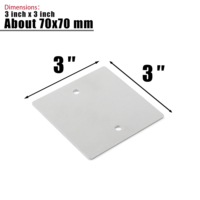 Boîte arrière en métal galvanisé 3x3 Couvercle plat vierge pour boîte murale, couvercle carré de boîte électrique taille 3 pouces