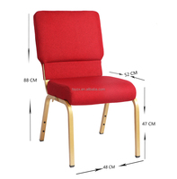 Chaises d'église empilables modernes en gros, mobilier de théâtre à structure métallique, sièges de pupitre commerciaux, chaises de pasteur pour auditoriums