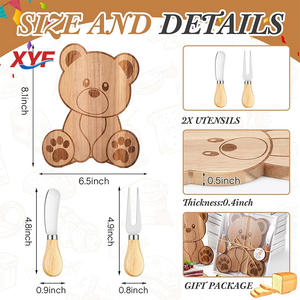 Tabla de Cortar de Madera con Forma de Oso, Creativa y Adorable, para <span class=keywords><strong>Quesos</strong></span> y Pasteles, Ideal para Niños, Hogar y Fiestas - Product Image 2