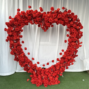 Y-HOA026 Artificial Wedding <b>Flower</b> Arch Backdrop Rose Horn Arch <b>Flowers</b> Back Ground Silk Artificial <b>Flowers</b> Arch Wed Decor - Product Image 6