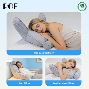 Coussin <span class=keywords><strong>de</strong></span> lecture King-Size avec tissu en velours côtelé doux pour le soutien du dos et du cou - Product Image 2