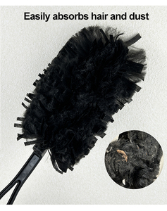 Piumino Elettrostatico Telescopico Monouso <span class=keywords><strong>Nero</strong></span> con Microfibra e Piume per Pulizia Domestica e Scrivania, Dropshipping - Product Image 5