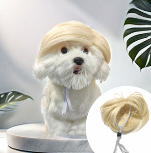 Nouvelle Perruque Dorée Inspirée pour Animaux de Compagnie, Universelle pour Chiens et Chats, Coiffure Amusante et Drôle pour Halloween et Fêtes, Vente Chaude - Product Image 1