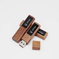 Tongkat USB LED warna-warni, tongkat memori USB LED penuh warna kayu 8GB 16GB 32GB 64GB 128GB