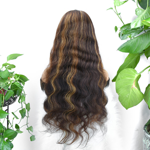 Parrucca anteriore in pizzo trasparente 4*4 <span class=keywords><strong>capelli</strong></span> brasiliani reali 4/27 estensioni dei <span class=keywords><strong>capelli</strong></span> umani allineate cuticola vergine dell'onda del corpo di colore per le donne - Product Image 2