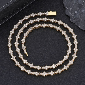 Ingrosso <span class=keywords><strong>925</strong></span> Sterling Silver Moissanite croce stella <span class=keywords><strong>collana</strong></span> da Tennis per gli uomini gioielli alla moda per le feste - Product Image 6