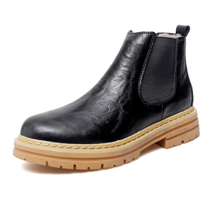 Grande taille 38-48 chaussures en cuir pour hommes Designers chics mode hauteur augmentant <span class=keywords><strong>semelle</strong></span> épaisse hommes bottines d'hiver - Product Image 2