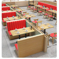 Mobilier de restauration sur mesure : Ensemble table et chaises commerciaux, banquette murale pour restaurant de poulet frit, fast-food et salon de thé