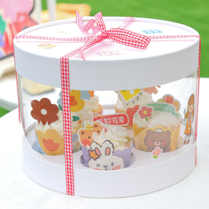 Caixa de Papelão para Bolos de Casamento Personalizada e Ecológica, Luxuosa e Transparente, Alta, para Lembrancinhas - Product Image 3