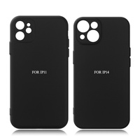 Nouvelle arrivée, coque de téléphone en silicone liquide noir avec impression UV pour les séries 16/15/14, design luxueux résistant aux chocs et à l'eau