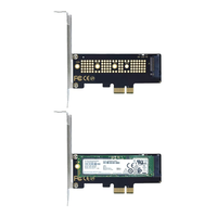 Kartu Adaptor M.2 NVME SSD ke PCIe 4.0 64Gbps M-Key PCIe4.0 X1 X4 untuk PC Desktop Kecepatan Penuh PCI-E GEN4 Produk Kipas Komputer Stok Tersedia