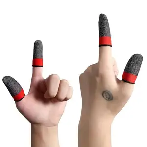 Moisture-wicking glory game finger sleeve luminous touch-screen silver fiber game fingers sleeve