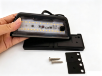 Lampe de travail LED 6W 6000K bicolore ambre, éclairage blanc et rouge à 45 degrés pour camping-cars, passionnés et travailleurs en extérieur