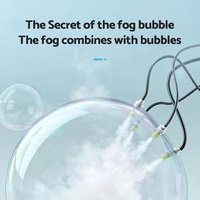 Machine à bulles élastiques pour enfants, bâton à bulles extensible pour l'extérieur, baguette magique rechargeable avec lumières et musique