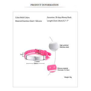 Pulsera Fluorescente de Acero Inoxidable con Identificación Personalizada, Brazalete de Silicona Luminoso Antipérdida con Grabado de Teléfono y Nombre Personalizado para Niños - Product Image 2