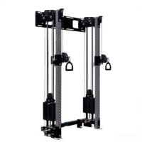 Máquina de entrenamiento funcional de montaje lateral en pared con sistema de poleas de doble cable para gimnasio en casa, entrenamiento de fuerza de cuerpo completo