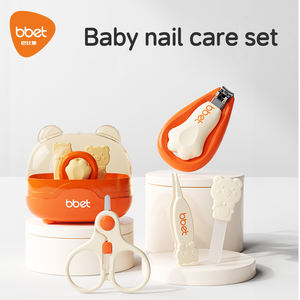Toptan emniyet 4 adet bebek tırnak manikür pedikür bakım seti tırnak makası ile setleri, makas, tırnak törpüsü ve cımbız - Product Image 6
