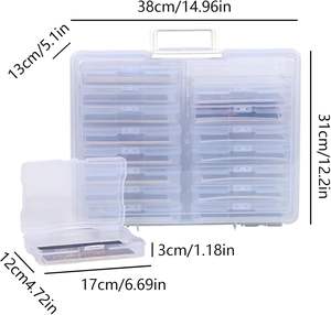 Boîte de rangement rectangulaire transparente en PP moulé par injection pour scrapbooking, aiguilles à tricoter, et photos – Multifonctionnelle et empilable - Product Image 2