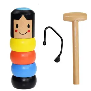 Trucchi Magici, Accessori per Magia di Strada e Palcoscenico, Giocattolo Divertente, Daruma Immortale, Piccolo Uomo di Legno Infrangibile, Pollice del Mago - Product Image 1
