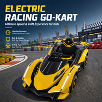 Kart de course électrique pour enfants, voiture à batterie rechargeable, véhicule en plastique, télécommande, pour les enfants de 0 à 8 ans