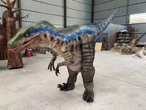 Hecho a mano hacer sonidos divertido humano dentro Cosplay Velociraptor disfraz película miedo dinosaurio disfraz trajes Dino - Product Image 4