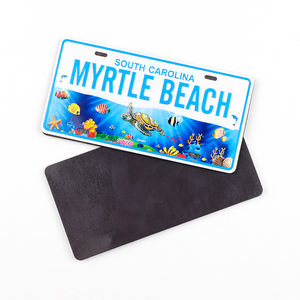 Plaques d'immatriculation de voiture magnétiques en aluminium personnalisées en gros, souvenirs de pays, plaques métalliques, aimants de réfrigérateur - Product Image 3