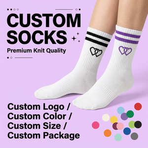 Chaussettes de sport personnalisées avec logo, design gratuit, grip confortable, chaussettes en coton côtelé durable, chaussettes rembourrées pour le basketball - Product Image 1