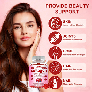 Gummies de collagène en marque blanche OEM avec biotine, zinc, vitamine C, <span class=keywords><strong>acide</strong></span> <span class=keywords><strong>hyaluronique</strong></span> de types I, II, III, V, X pour les cheveux et la peau - Product Image 4
