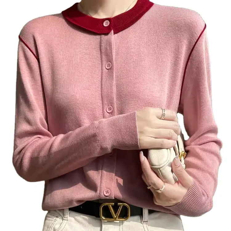 Autumn and Winter Fashion Dressing Fashionable and Loose, Thin Polyester Girls' Association Cashmere Women's Sweater Cardigan