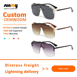 OEM nóng bán bán buôn biểu tượng tùy chỉnh phong cách mới lớn Khung kính mát phụ nữ cổ điển tinh thần kính mặt trời Chống Uv400 Unisex - Product Image 2