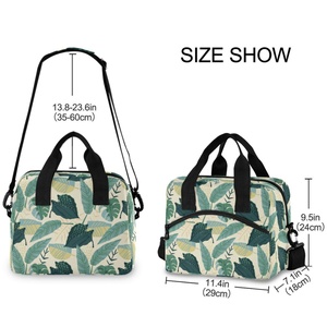 Hawaii Custom Green Leaves Print Polyester Cooler Bags Thermal Insulated Lunch Cooler Bag 2024 - Product Image 3